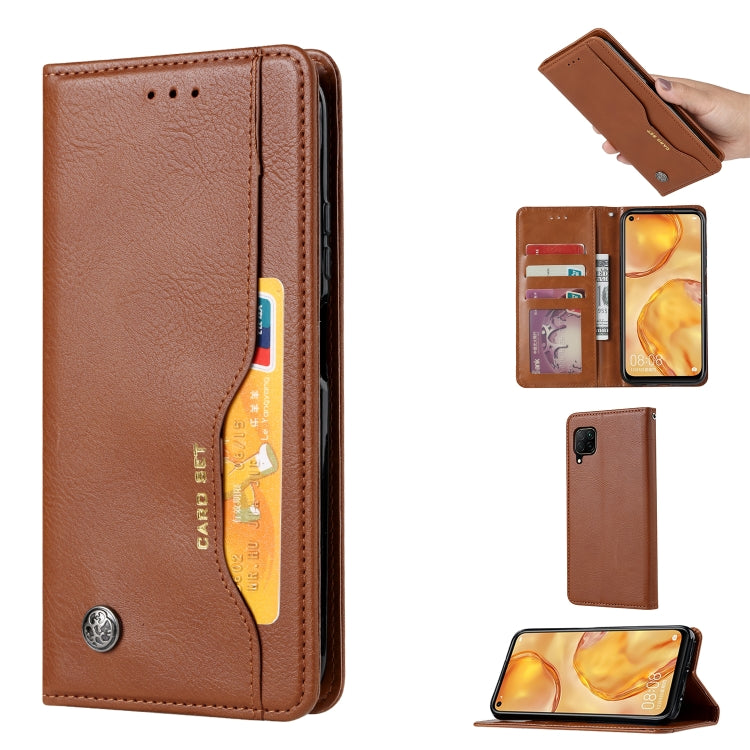 For Huawei P40Lite/ NOVA7i/ Nova 6SE Knead Skin Texture Horizontal Flip Leather Case , with Photo Frame & Holder & Card Slots & Wallet