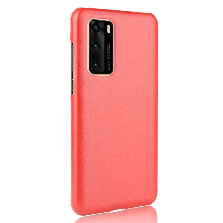 For Huawei P40 Shockproof Litchi Texture PC + PU Case