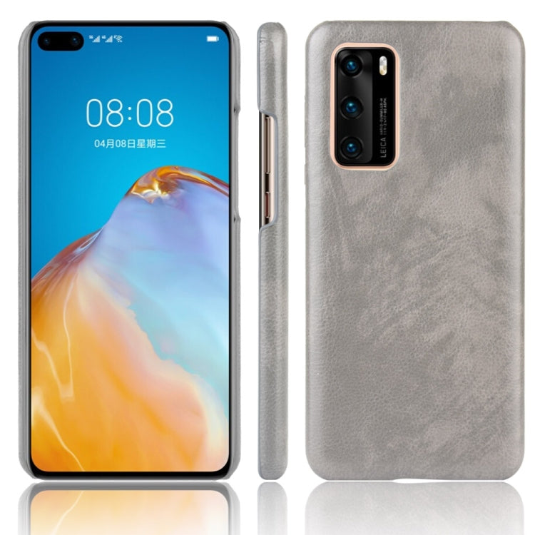 For Huawei P40 Shockproof Litchi Texture PC + PU Case