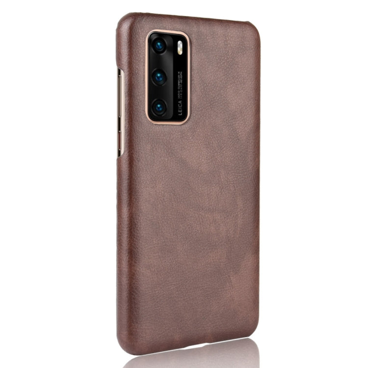 For Huawei P40 Shockproof Litchi Texture PC + PU Case
