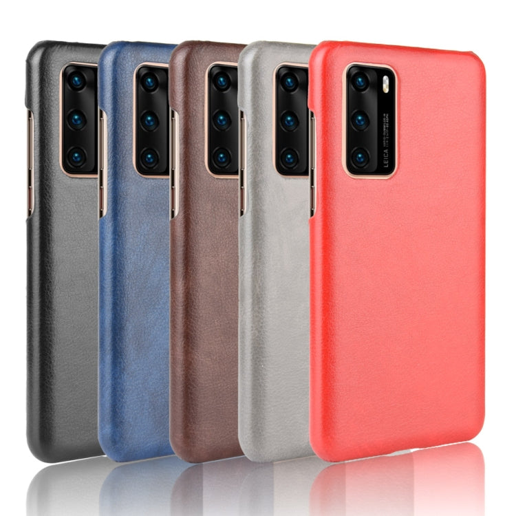 For Huawei P40 Shockproof Litchi Texture PC + PU Case