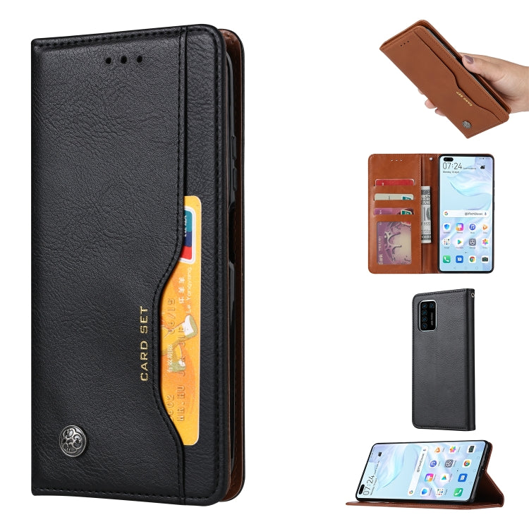 For Huawei P40 Pro Knead Skin Texture Horizontal Flip Leather Case with Photo Frame & Holder & Card Slots & Wallet