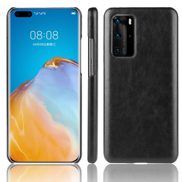 For Huawei P40 Pro Shockproof Litchi Texture PC + PU Case