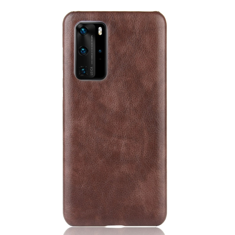 For Huawei P40 Pro Shockproof Litchi Texture PC + PU Case