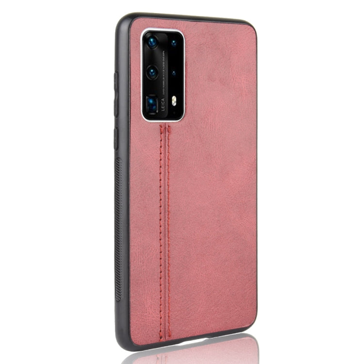 For Huawei P40 Pro+ Shockproof Sewing Cow Pattern Skin PC + PU + TPU Case