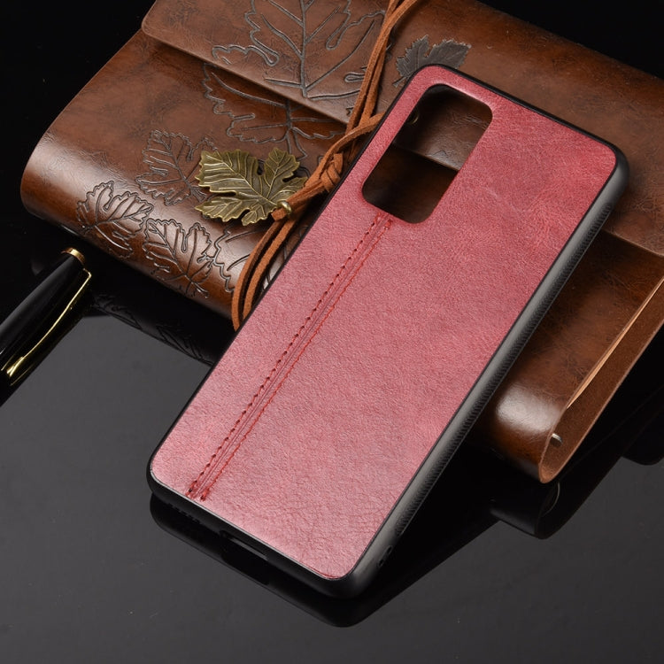 For Huawei P40 Pro+ Shockproof Sewing Cow Pattern Skin PC + PU + TPU Case