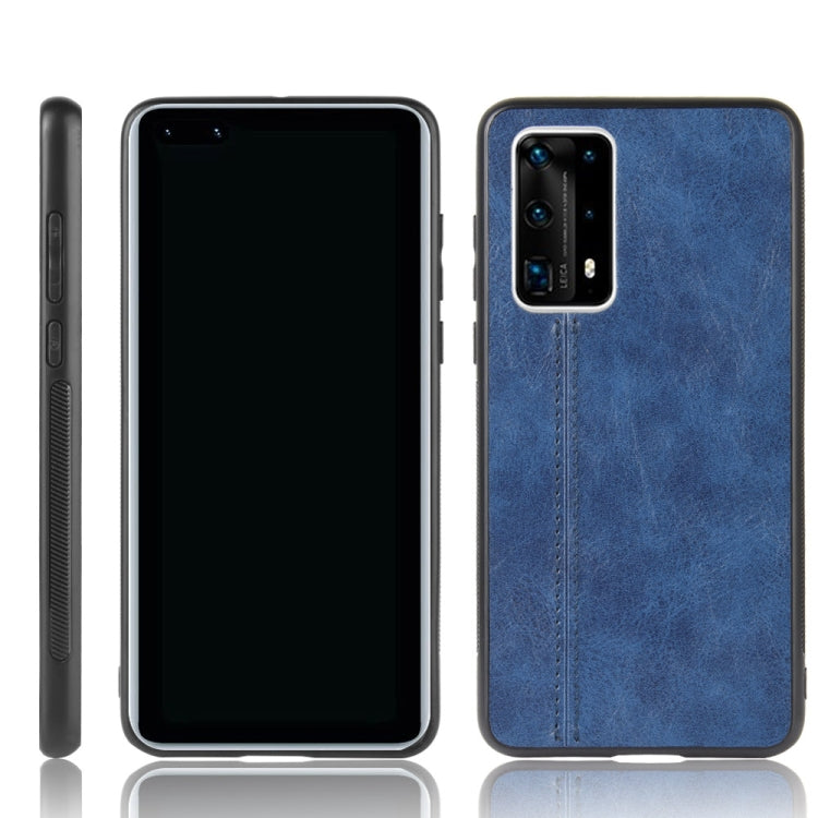 For Huawei P40 Pro+ Shockproof Sewing Cow Pattern Skin PC + PU + TPU Case