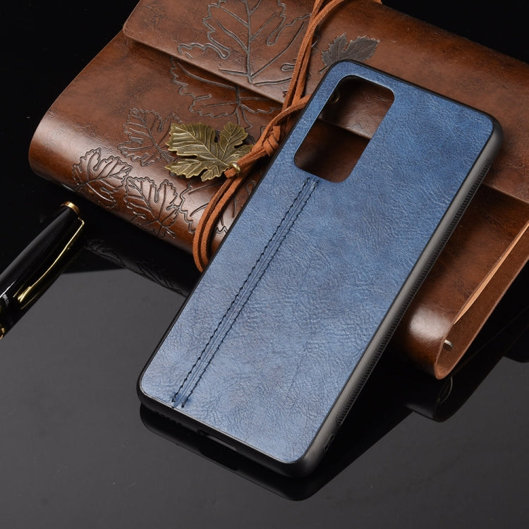 For Huawei P40 Pro+ Shockproof Sewing Cow Pattern Skin PC + PU + TPU Case