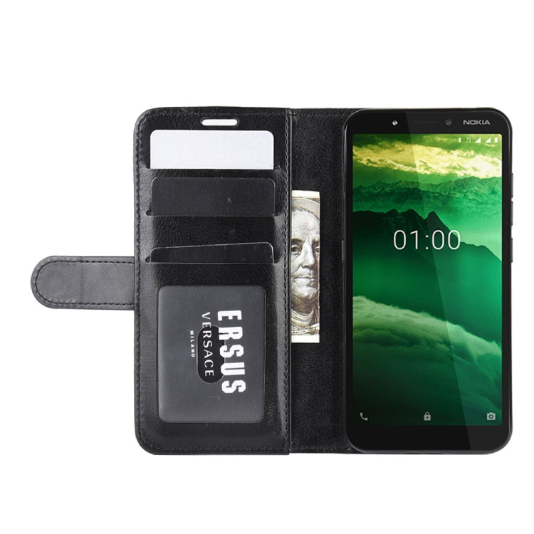 For Nokia C1 R64 Texture Single Horizontal Flip Protective Case with Holder & Card Slots & Wallet& Photo Frame
