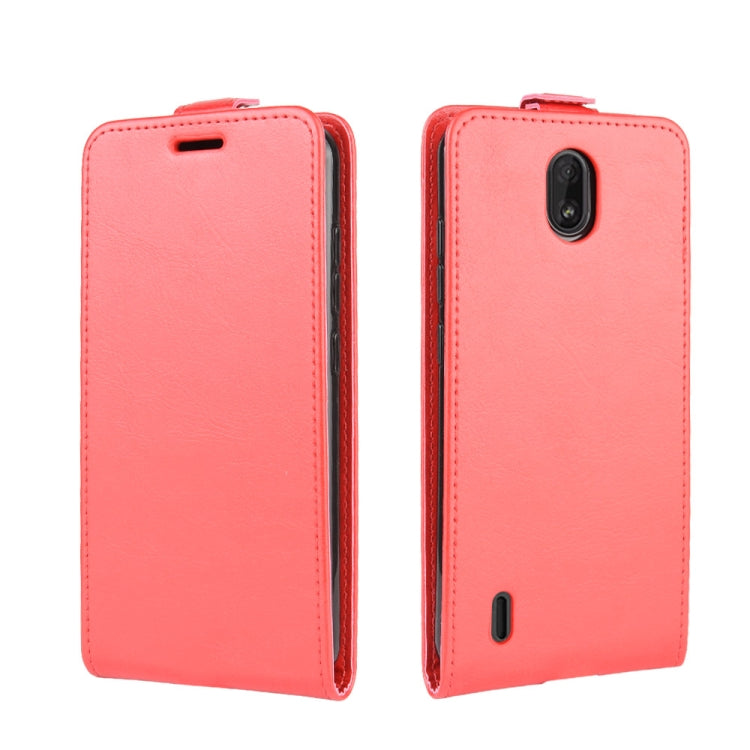 For Nokia C1 R64 Texture Single Vertical Flip Leather Protective Case with Card Slots & Photo Frame