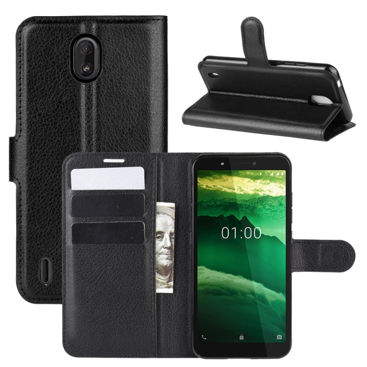 For Nokia C1 Litchi Texture Horizontal Flip Protective Case with Holder & Card Slots & Wallet