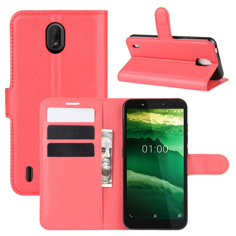 For Nokia C1 Litchi Texture Horizontal Flip Protective Case with Holder & Card Slots & Wallet