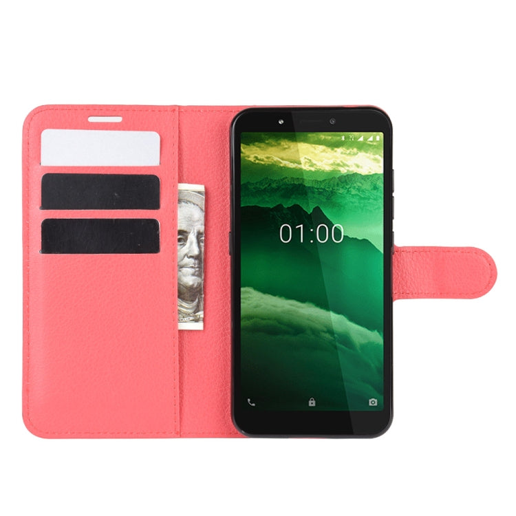 For Nokia C1 Litchi Texture Horizontal Flip Protective Case with Holder & Card Slots & Wallet