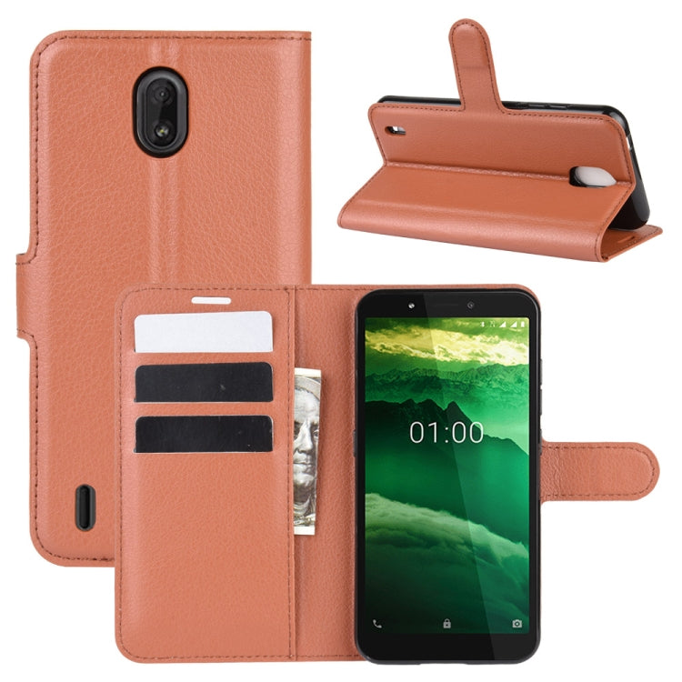 For Nokia C1 Litchi Texture Horizontal Flip Protective Case with Holder & Card Slots & Wallet