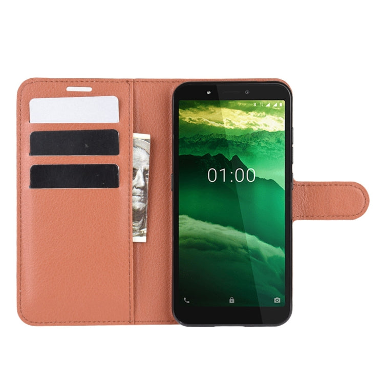 For Nokia C1 Litchi Texture Horizontal Flip Protective Case with Holder & Card Slots & Wallet