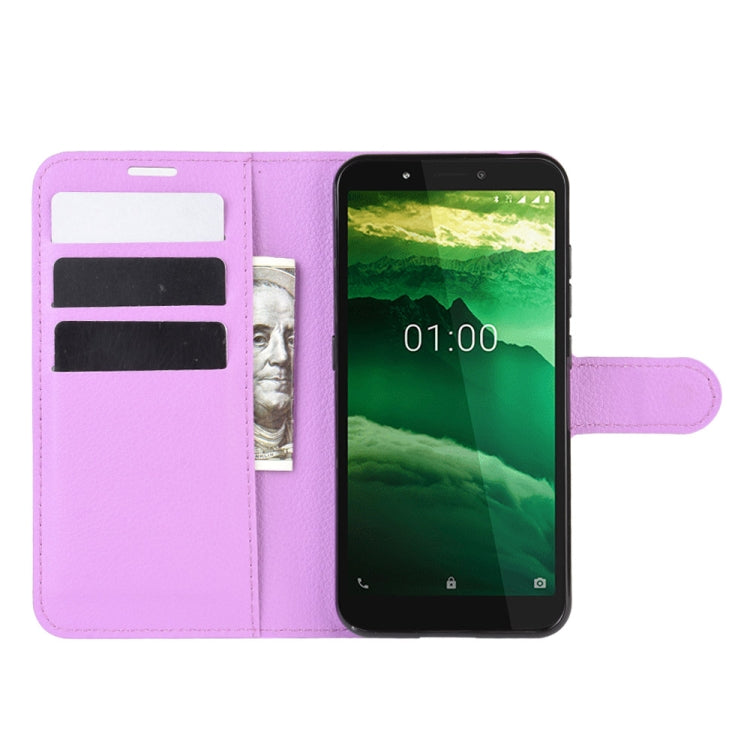 For Nokia C1 Litchi Texture Horizontal Flip Protective Case with Holder & Card Slots & Wallet