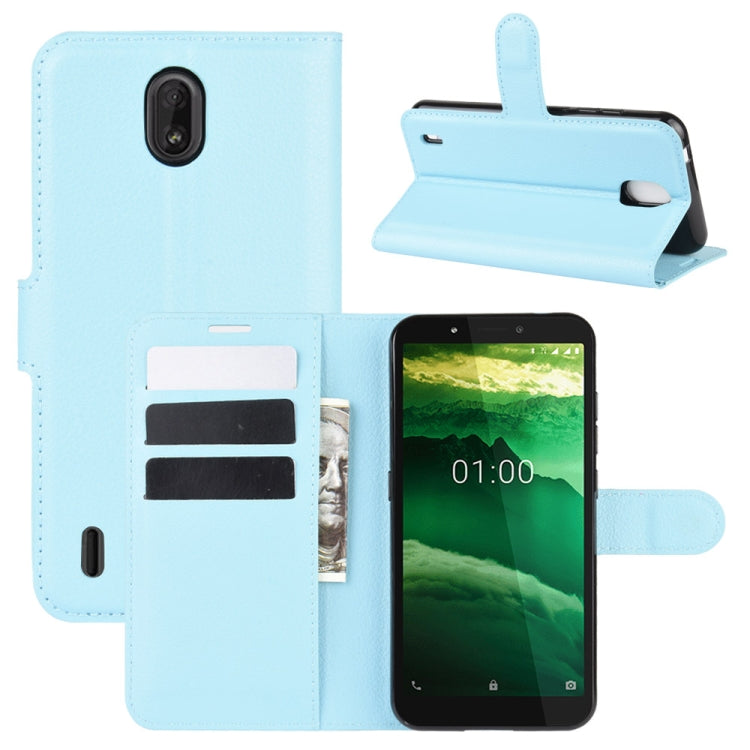 For Nokia C1 Litchi Texture Horizontal Flip Protective Case with Holder & Card Slots & Wallet