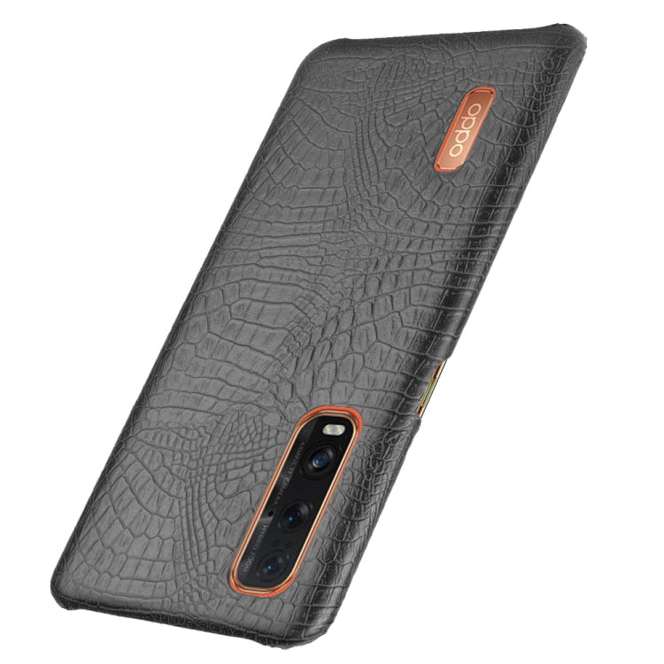 For Oppo Find X2 Pro Shockproof Crocodile Texture PC + PU Case