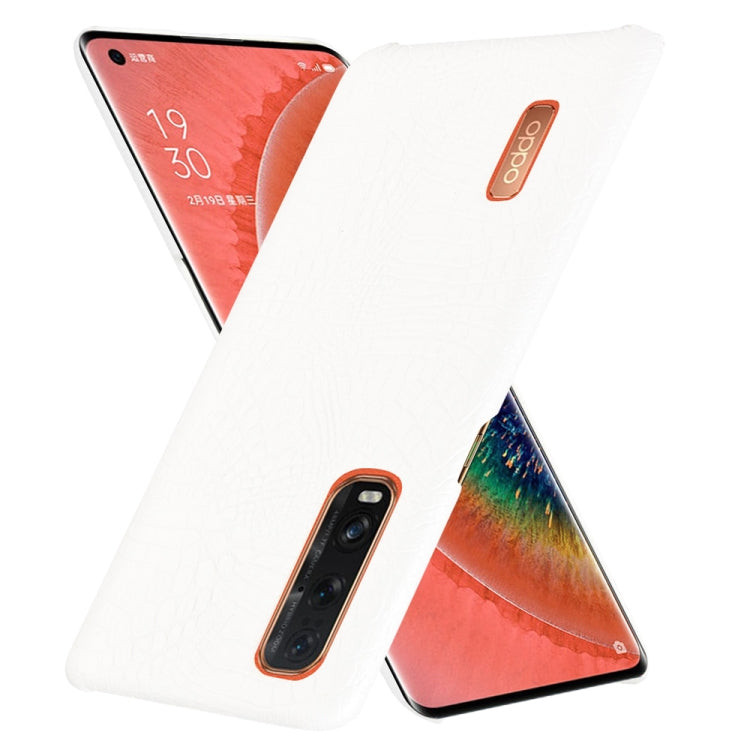 For Oppo Find X2 Pro Shockproof Crocodile Texture PC + PU Case