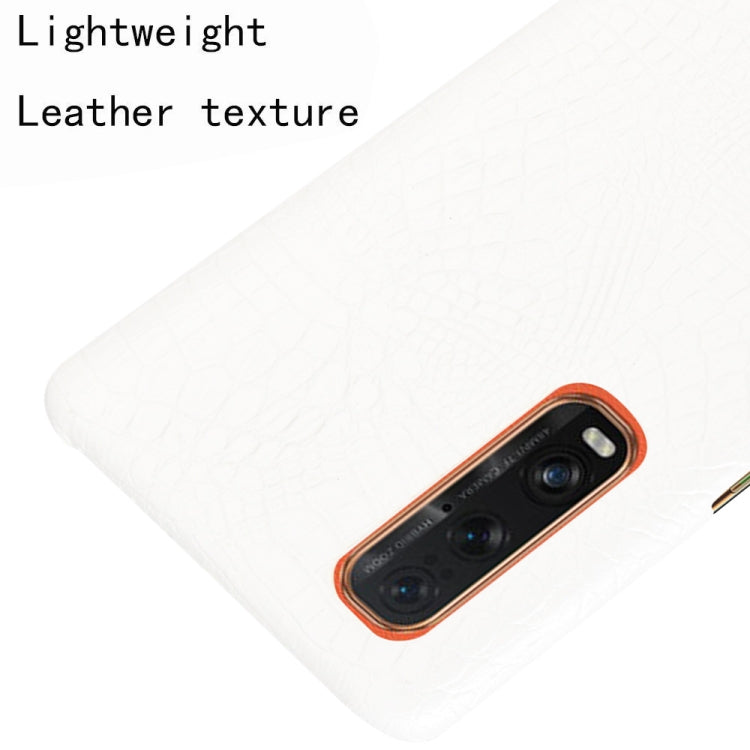 For Oppo Find X2 Pro Shockproof Crocodile Texture PC + PU Case