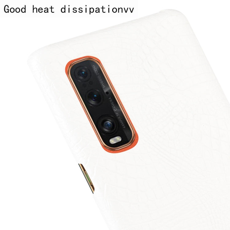 For Oppo Find X2 Pro Shockproof Crocodile Texture PC + PU Case