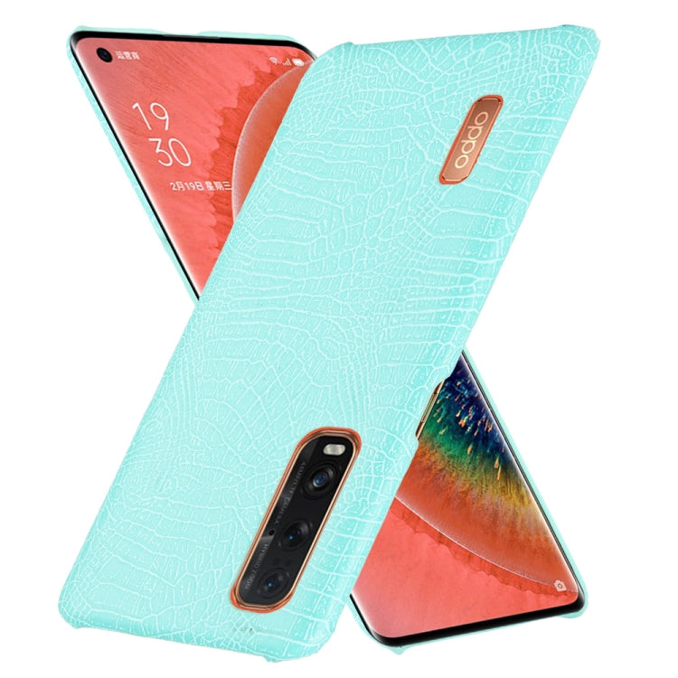 For Oppo Find X2 Pro Shockproof Crocodile Texture PC + PU Case