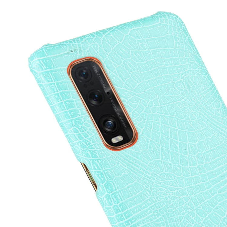 For Oppo Find X2 Pro Shockproof Crocodile Texture PC + PU Case
