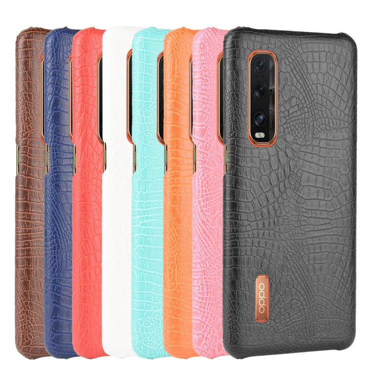 For Oppo Find X2 Pro Shockproof Crocodile Texture PC + PU Case