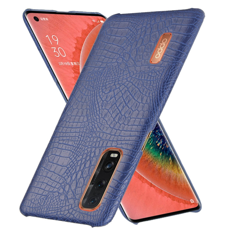 For Oppo Find X2 Pro Shockproof Crocodile Texture PC + PU Case