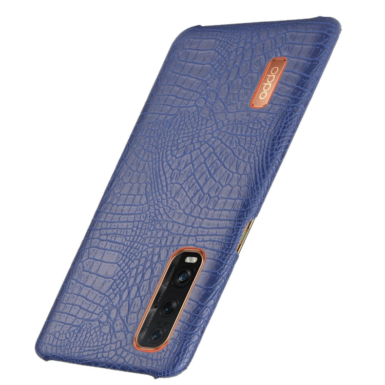 For Oppo Find X2 Pro Shockproof Crocodile Texture PC + PU Case