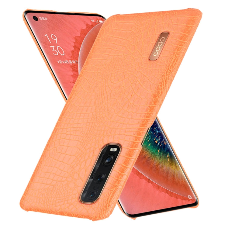For Oppo Find X2 Pro Shockproof Crocodile Texture PC + PU Case