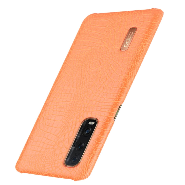 For Oppo Find X2 Pro Shockproof Crocodile Texture PC + PU Case