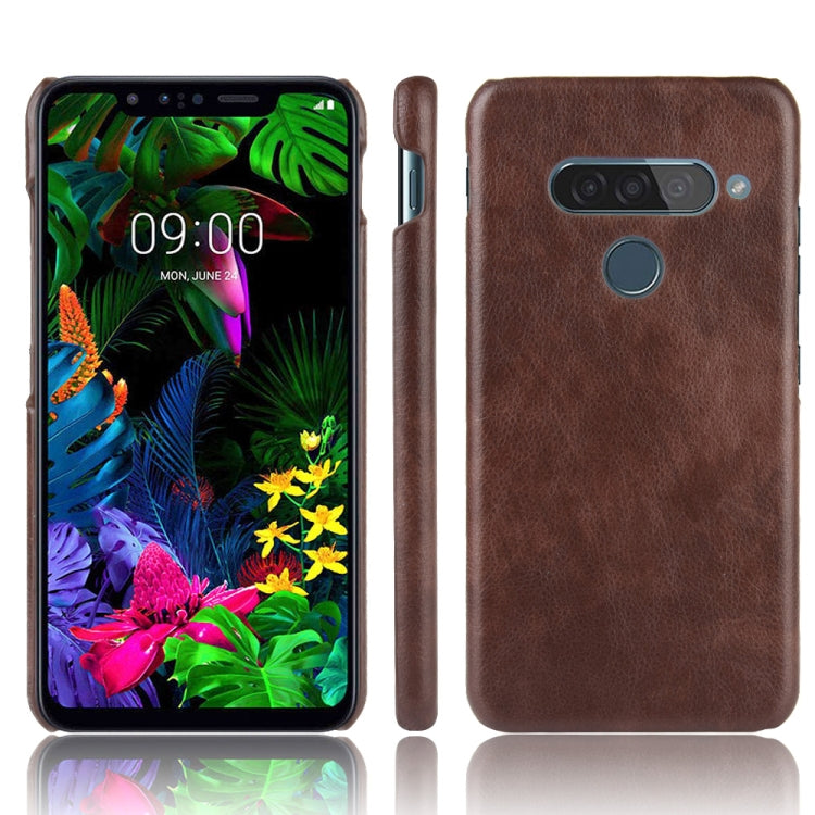 For LG G8S ThinQ Shockproof Litchi Texture PC + PU Case