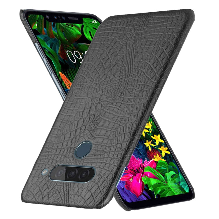 For LG G8S ThinQ Shockproof Crocodile Texture PC + PU Case