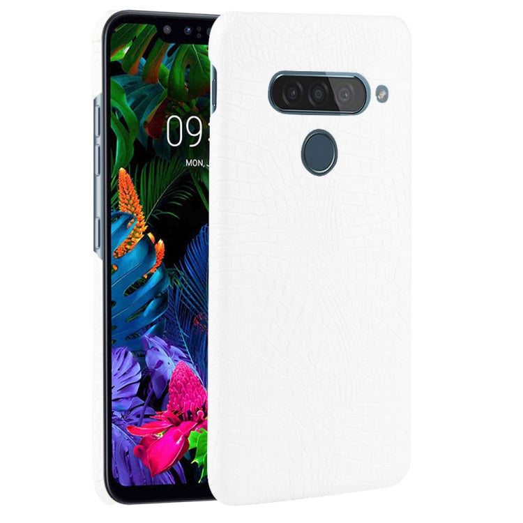 For LG G8S ThinQ Shockproof Crocodile Texture PC + PU Case