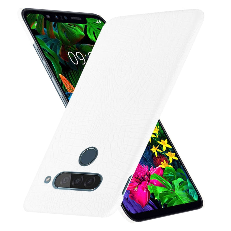 For LG G8S ThinQ Shockproof Crocodile Texture PC + PU Case