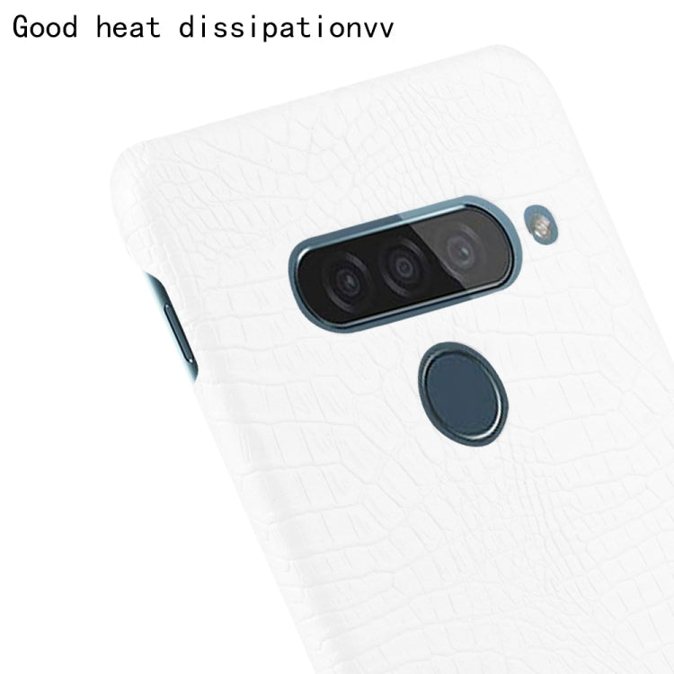 For LG G8S ThinQ Shockproof Crocodile Texture PC + PU Case