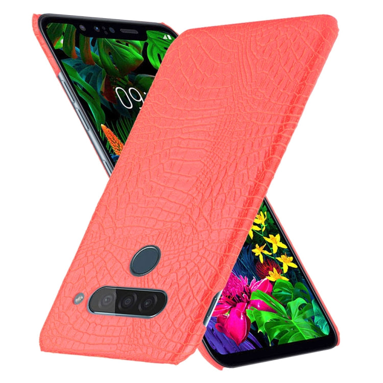 For LG G8S ThinQ Shockproof Crocodile Texture PC + PU Case