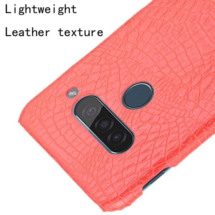 For LG G8S ThinQ Shockproof Crocodile Texture PC + PU Case