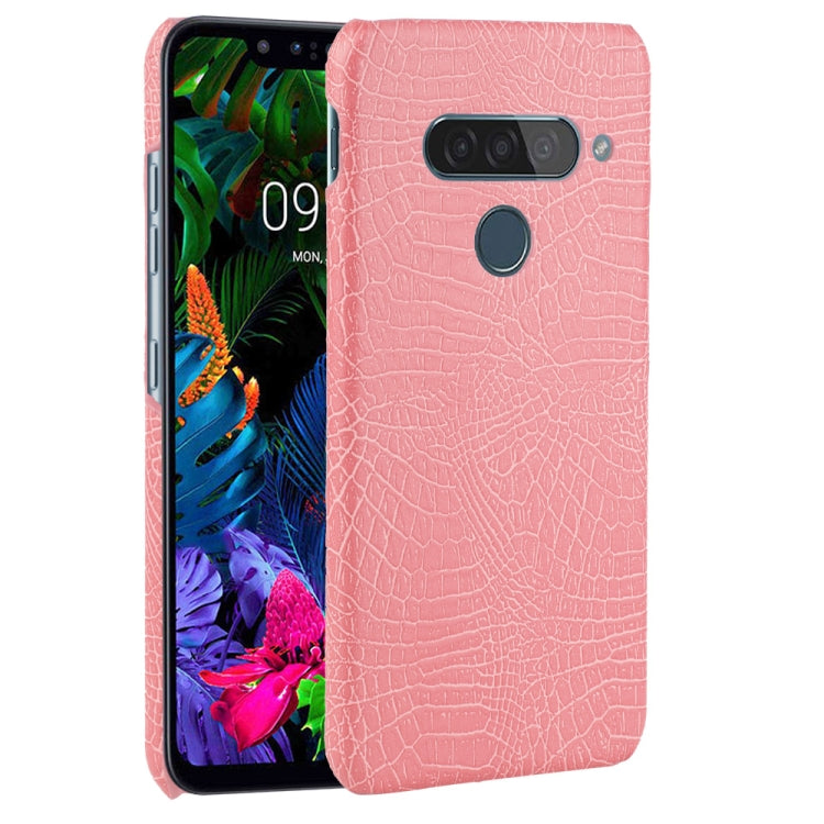 For LG G8S ThinQ Shockproof Crocodile Texture PC + PU Case