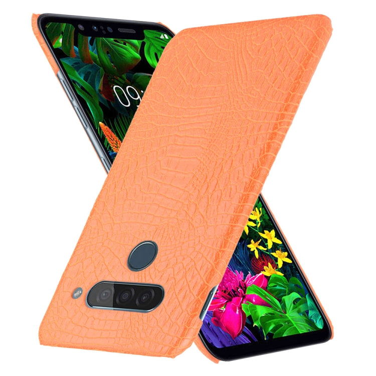 For LG G8S ThinQ Shockproof Crocodile Texture PC + PU Case