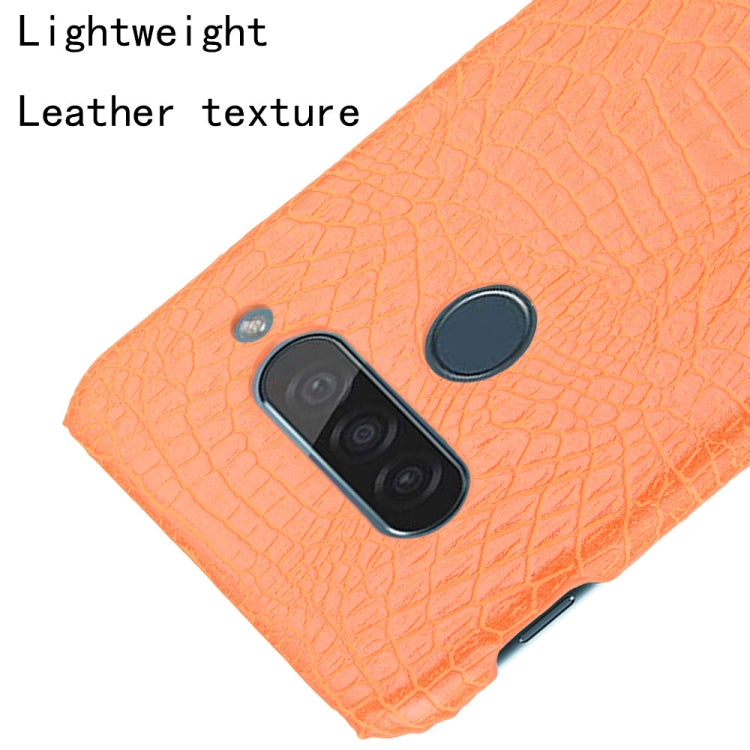 For LG G8S ThinQ Shockproof Crocodile Texture PC + PU Case
