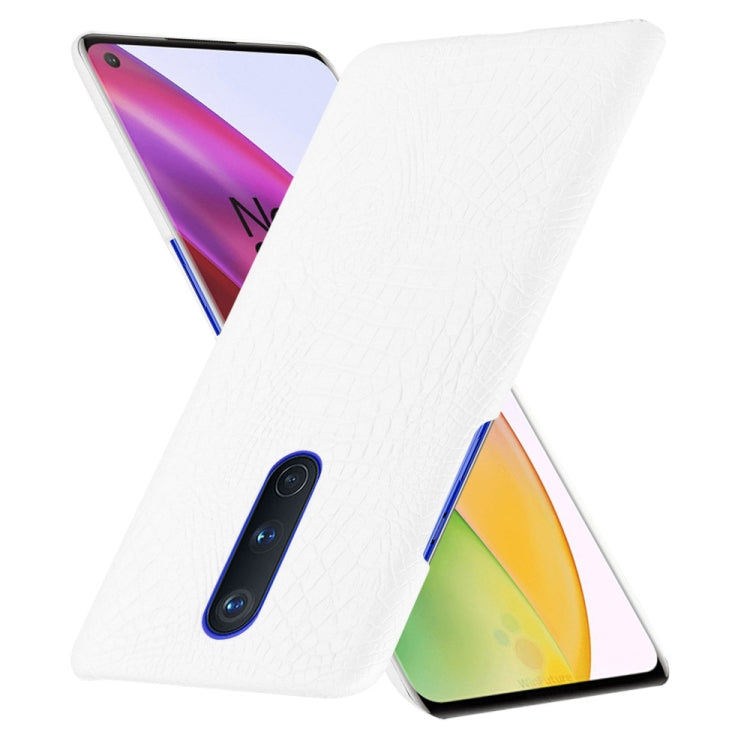 For OnePlus 8 Shockproof Crocodile Texture PC + PU Case