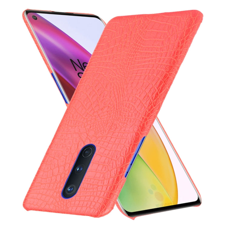 For OnePlus 8 Shockproof Crocodile Texture PC + PU Case