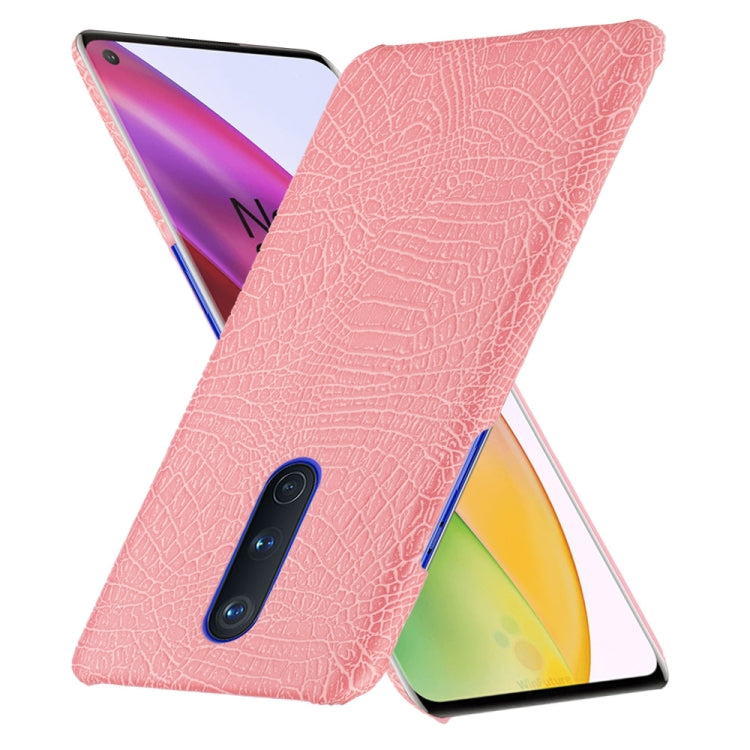 For OnePlus 8 Shockproof Crocodile Texture PC + PU Case