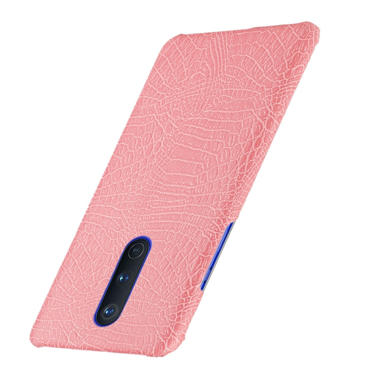 For OnePlus 8 Shockproof Crocodile Texture PC + PU Case