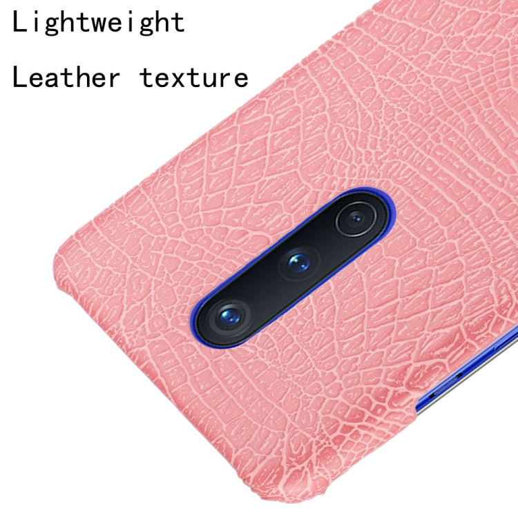 For OnePlus 8 Shockproof Crocodile Texture PC + PU Case