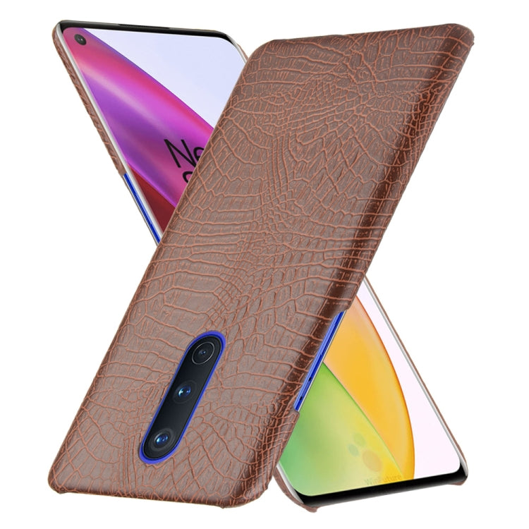 For OnePlus 8 Shockproof Crocodile Texture PC + PU Case