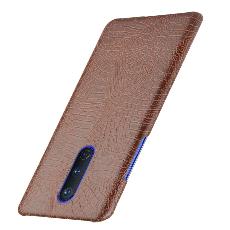 For OnePlus 8 Shockproof Crocodile Texture PC + PU Case