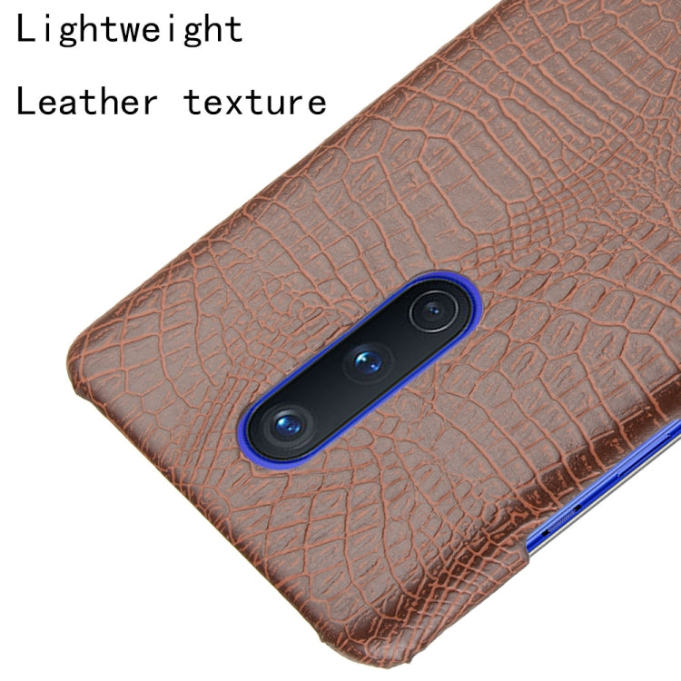 For OnePlus 8 Shockproof Crocodile Texture PC + PU Case